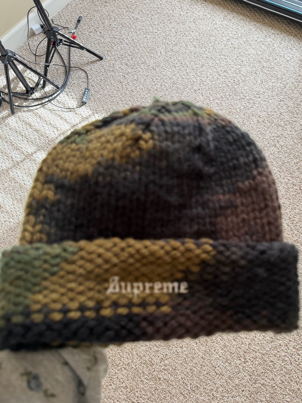 Supreme Knit Beanie Camo color Multi